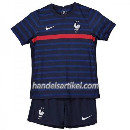 Frankreich Kinder Heim Trikotsatz Euro 2020 Kurzarm (+ Kurze Hosen)